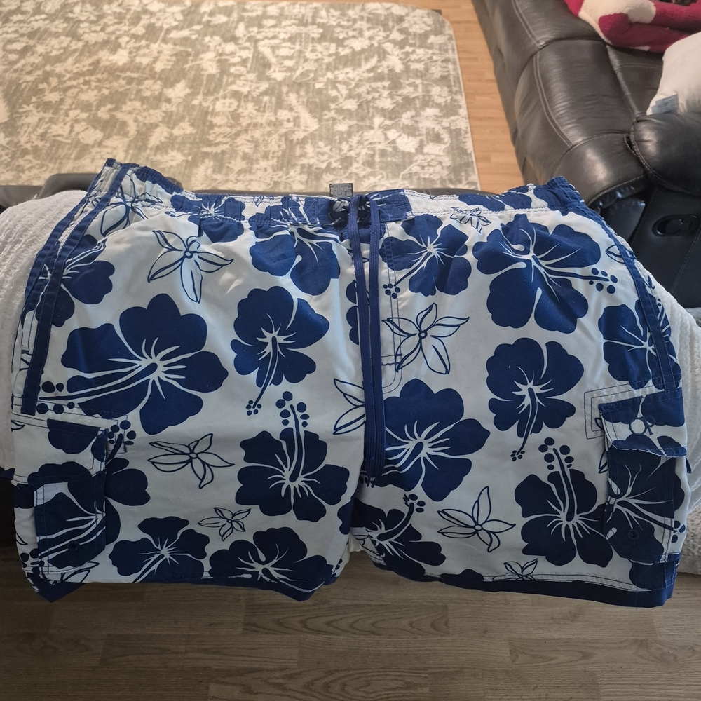 OP Brand Blue Swim Trunks - Blue